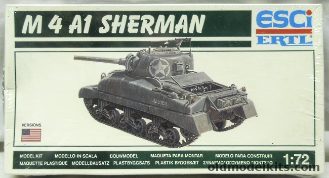 ESCI 1/72 M4 A1 Sherman Tank, 8308 plastic model kit